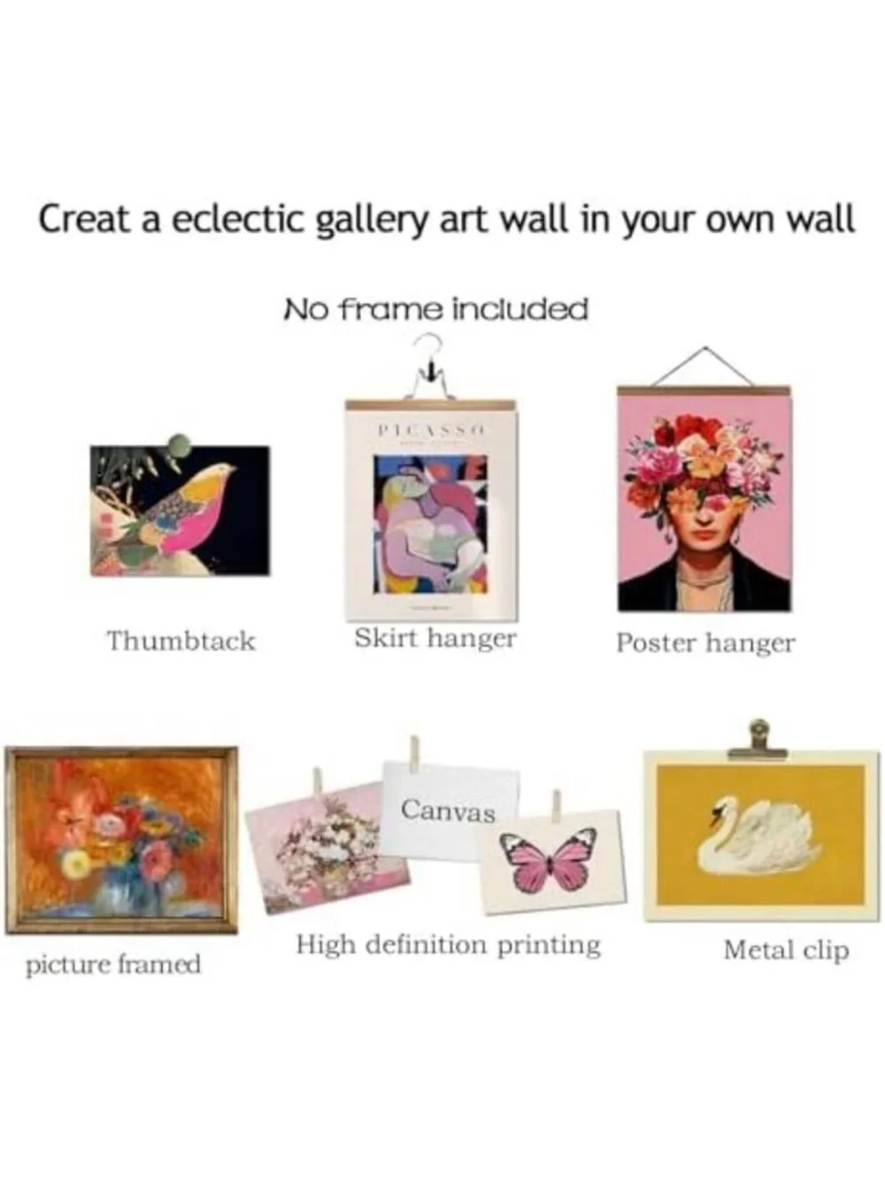 Colorful Eclectic Wall Art Prints | Funky Posters for Living Room Aesthetic